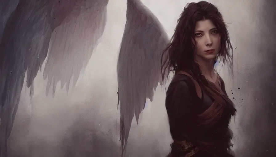 Image similar to A beautiful painting of Mia Sara as the angel of death by greg rutkowski and Kalin Popov , Trending on artstation HD.