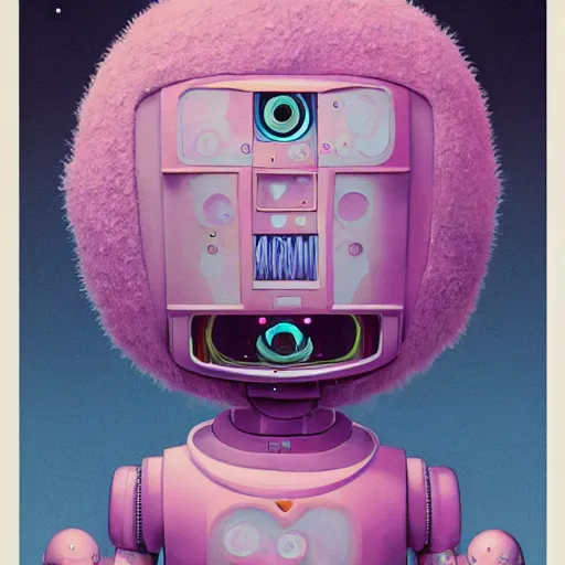 Image similar to a fluffy robot fractal:: by Martine Johanna and Simon Stålenhag and Chie Yoshii and Casey Weldon and Guillermo del toro :: ornate, dynamic, particulate, pastel colors, intricate, elegant, highly detailed, centered, artstation, smooth, sharp focus, octane render, 3d