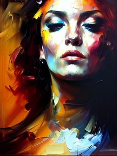 Image similar to neo - baroque portrait of a woman painted by henry asencio, leonid afremov, casey baugh, sandra chevrier, peter coulson : : hyperreal, painting, realism