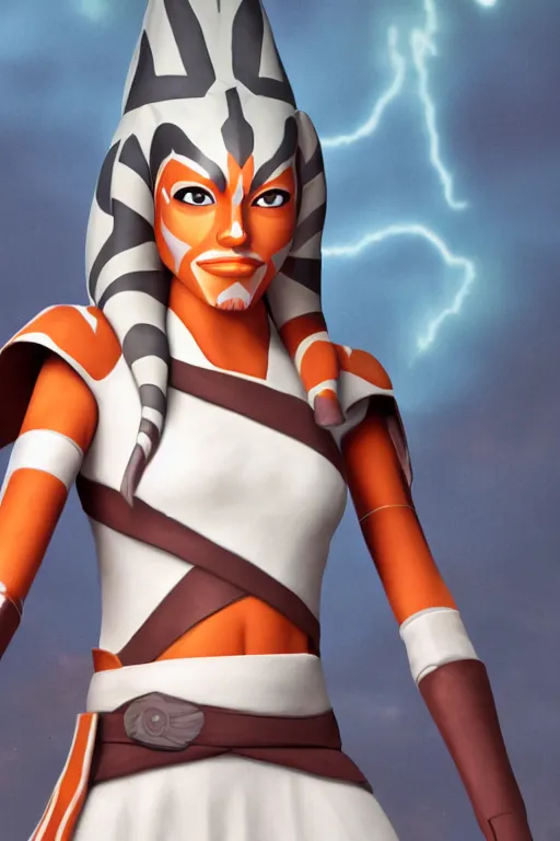 Image similar to portrait photo of ahsoka tano