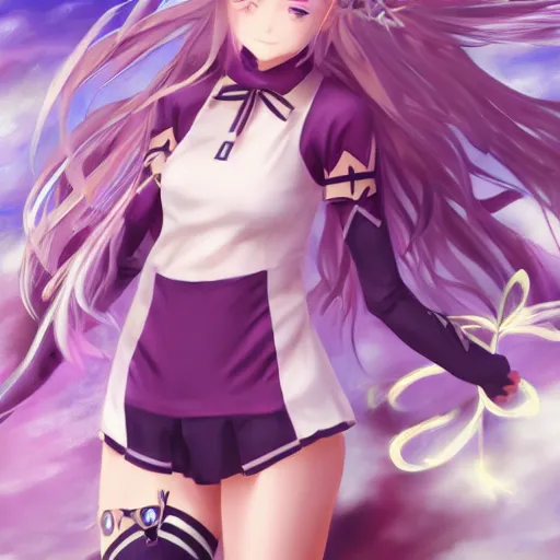 Image similar to beautiful full body image of chloe von einzbern from fate, fate / kaleid liner prisma illya, high details, high resolution, noise filtered, artstation, 4 k, highly detailed, high quality, digital painting masterpiece, beautiful brush strokes