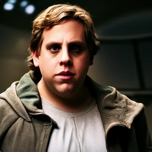 Prompt: jonah hill as luke skywalker in star wars episode 6, 8k resolution, full HD, cinematic lighting, award winning, anatomically correct