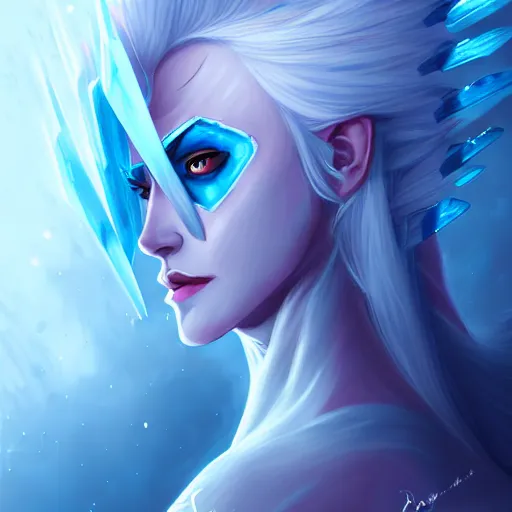 Image similar to Queen of Ice and storm, highly detailed, digital painting, artstation, concept art, smooth, sharp focus, illustration, outlined art, anime aesthetic