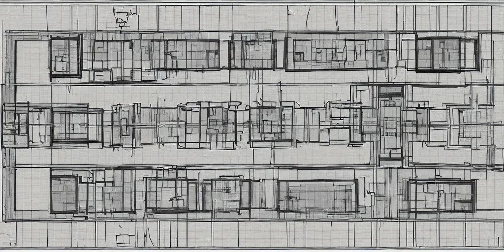 Prompt: Plan of the infinite recursive rooms of a monastery