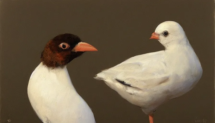 Prompt: painting by borremans, bird, detailed, stunning