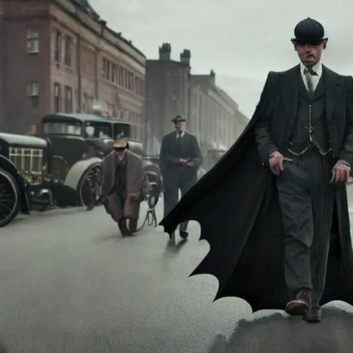 Image similar to Batman in Peaky Blinders very detailed 4K quality super realistic