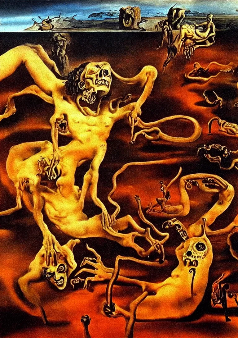 Image similar to Hell by Dali. Masterpiece.