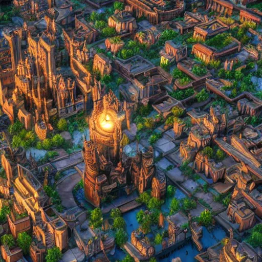 Prompt: magical aether city, highly detailed, 4k, HDR, award-winning, octane render, artstation