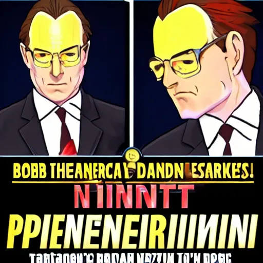 Image similar to bob odenkirk as phoenix wright ace attorney