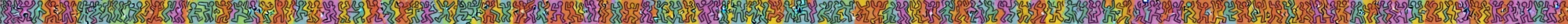 Image similar to tiny dancing people by Keith Haring