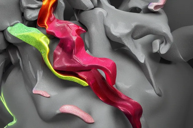 Image similar to Painful pleasures by Lynda Benglis, octane render, 4k, 8k