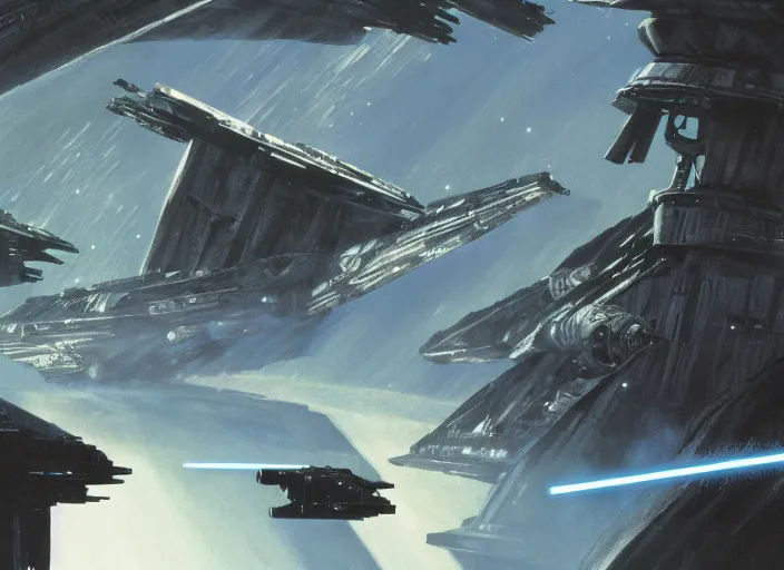 Prompt: film still of Star Wars Return of the Jedi Artwork by Dice Tsutsumi, Makoto Shinkai, Studio Ghibli