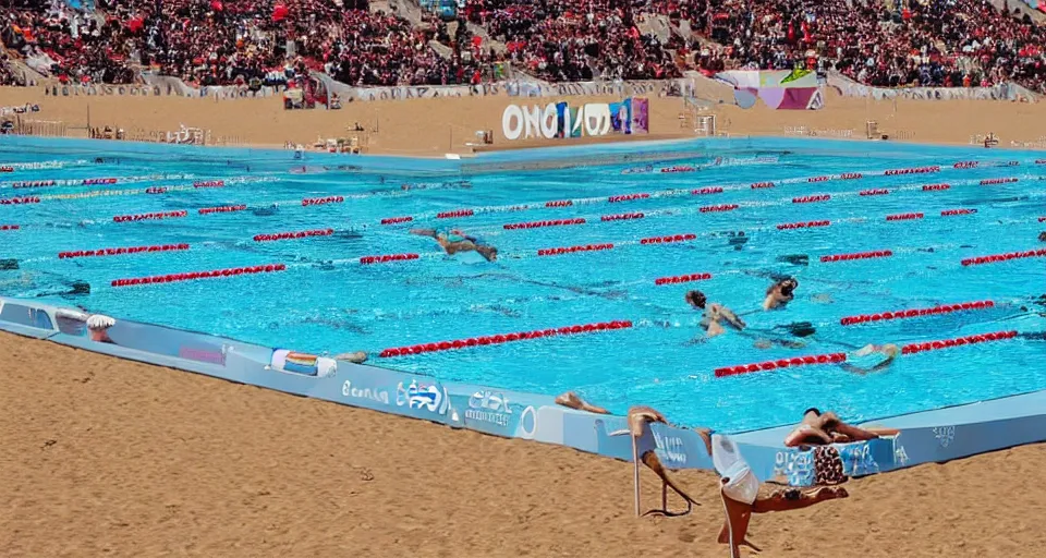 Image similar to olympic swimming in sand