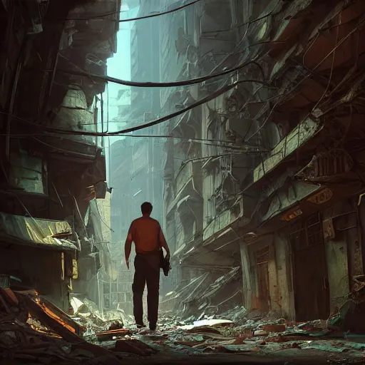 Image similar to highly detailed macro shot of a walky - talky in rubble in gta v, in a hallway, stephen bliss, unreal engine, fantasy art by greg rutkowski, loish, rhads, ferdinand knab, makoto shinkai and lois van baarle, ilya kuvshinov, rossdraws, tom bagshaw, global illumination, detailed and intricate environment