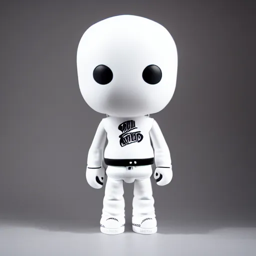 Image similar to an all white art vinyl figure, in the style of kidrobot, sket - one x iamretro, kenny wong x pop mart, space molly, frank kozik, guggimon, studio lighting, subsurface diffusion, 8 k