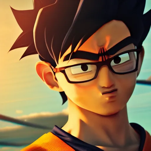 Son Goku Cool Streetwear Handsome Anime Character Photographic