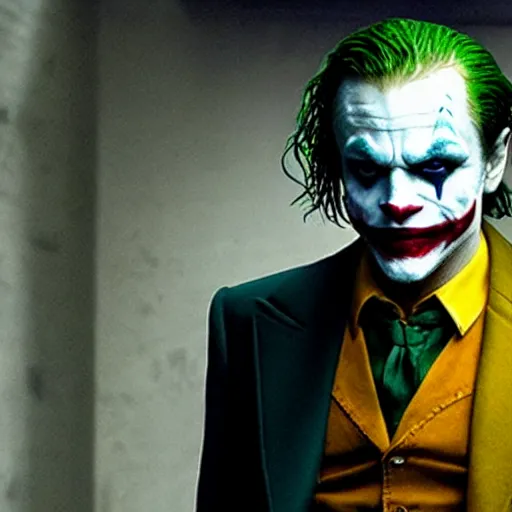 Image similar to still of Leonardo DiCaprio as Joker in new joker film