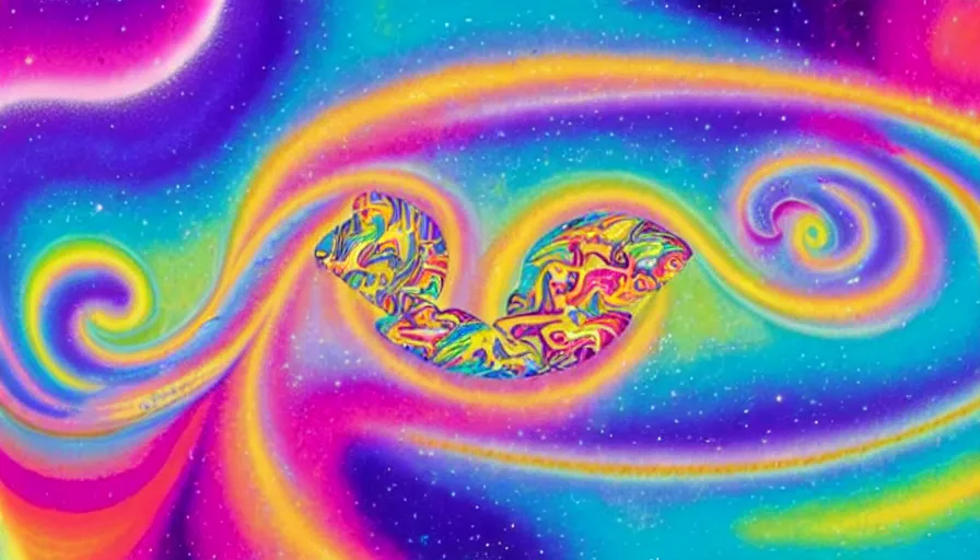 Image similar to the two complementary forces that make up all aspects and phenomena of life, by Lisa Frank,