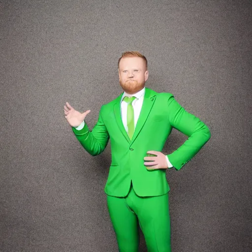 Image similar to paymoneywubby wearing full body green - screen suit, professional portrait photography