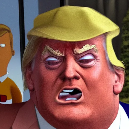 Prompt: donald trump as photorealistic peter griffin from family guy