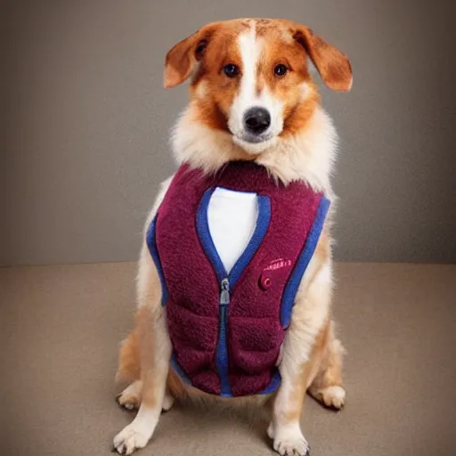 Image similar to Emotion support Cod in a animal vest, professional photo, instagram photo