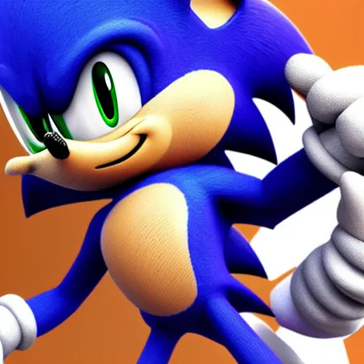 Image similar to sonic if he were a human