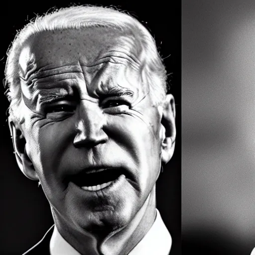 Image similar to A portrait photo of joe biden teams up with a teenage joe biden, perfect faces, 50 mm, award winning photography