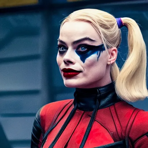 Image similar to margot robbie as harley quinn in avengers endgame