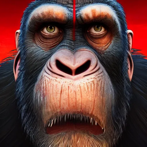 Image similar to face icon stylized minimalist war for the planet of the apes, loftis, cory behance hd by jesper ejsing, by rhads, makoto shinkai and lois van baarle, ilya kuvshinov, rossdraws global illumination