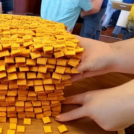 Image similar to an entire mountain of cheeze its