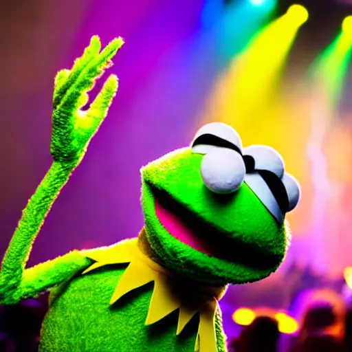 Image similar to muppet on a rave