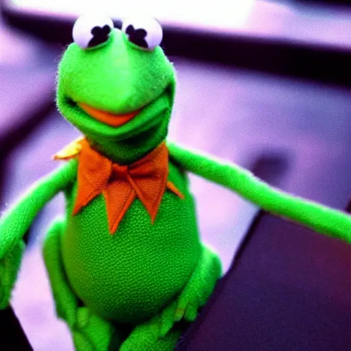 Image similar to “ the march of progress with kermit the frog ”