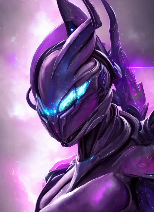 Image similar to cinematic bust shot, cosmic beautiful stunning giant robot mecha hot female dragon goddess, sharp spines, sharp metal ears, smooth purple eyes, smooth fuschia skin, elegant smooth silver armor, nebula size, epic proportions, epic scale, macro giantess, furry art, dragon art, goddess art, giantess art, warframe, warframe fanart, furaffinity, octane