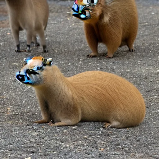 Prompt: capybara ok I pull up meme