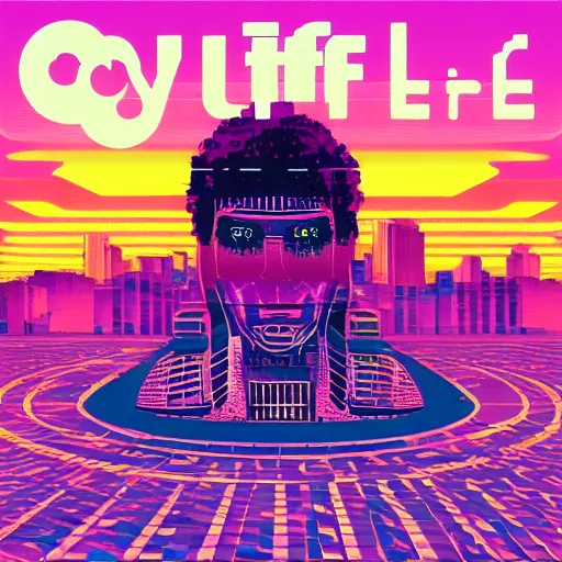 Image similar to lofi vaporwave retro futurism album artwork underground unknown artist city noise