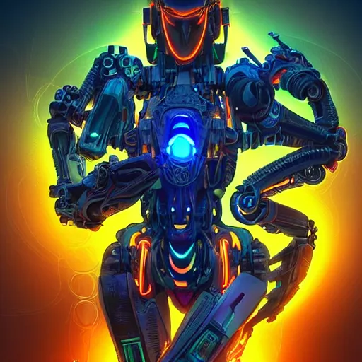 Image similar to a beautiful digital artwork of a neon glowing cyborg phenix with robotic mech parts by dan mumford, cyril rolando, and m. w kaluta. 8 k resolution, ultrafine details, rendered in unreal engine 5, cinematic composition, reimagined by industrial light and magic, smooth, 4 k, beautiful lighting, hdr, imax, cinema 4 d, shadow depth