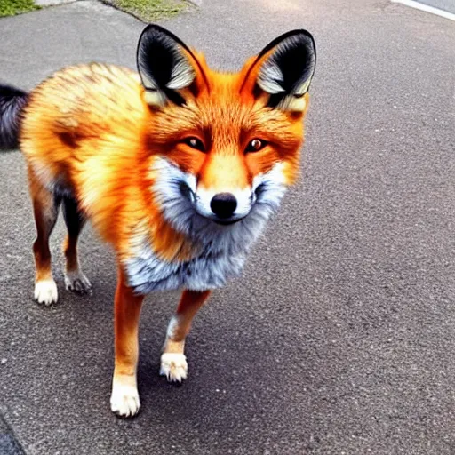 Image similar to half dog half fox