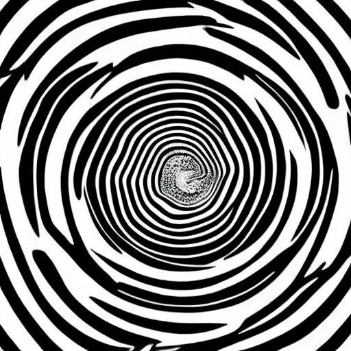 Image similar to An interlocking series of concentric vortices premised upon the suffering of all man