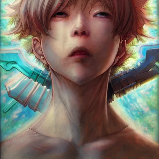 Image similar to prompt : ragnarok online portrait soft light painted by james jean and katsuhiro otomo and erik jones, inspired by akira anime, smooth face feature, intricate oil painting, high detail illustration, sharp high detail, manga and anime 1 9 9 9