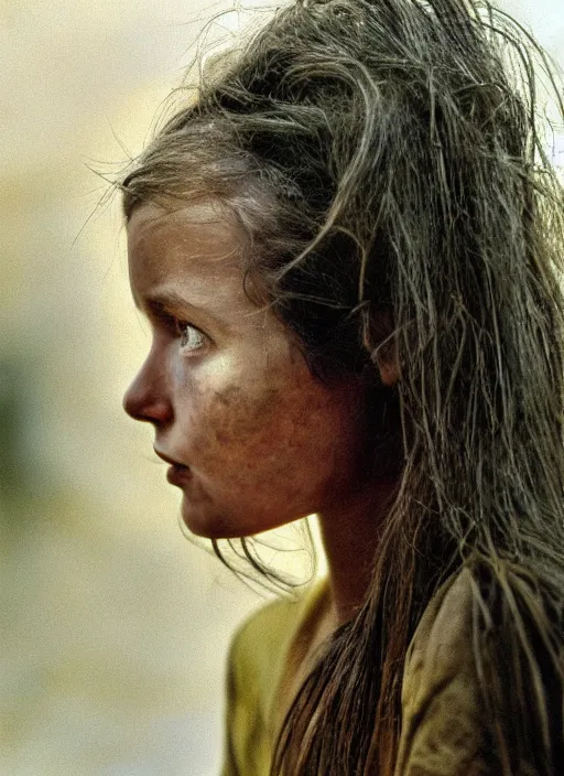 Image similar to hyper detailed photograph of a beautiful young woman by don mccullin, color, dslr