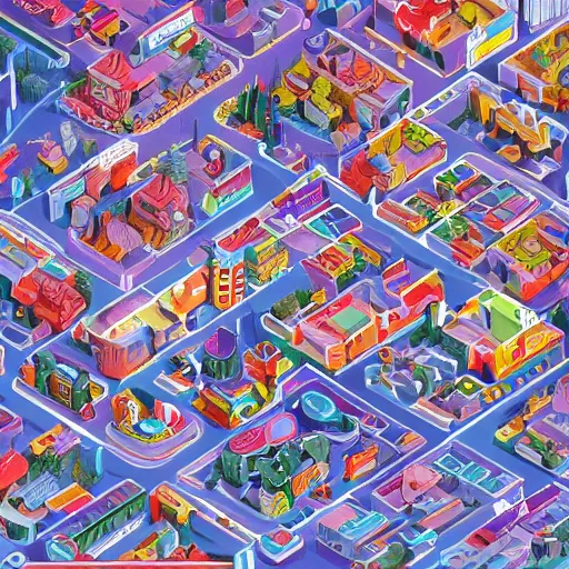 Image similar to pixorama of city of tokyo, silicon valley, complex illustration, eboy, ecity, pixel art, kai vermehr, steffen sauerteig, svend smital, three - dimensional isometric illustration, 3 d isometric pixel art, high detailed, trending on artstation