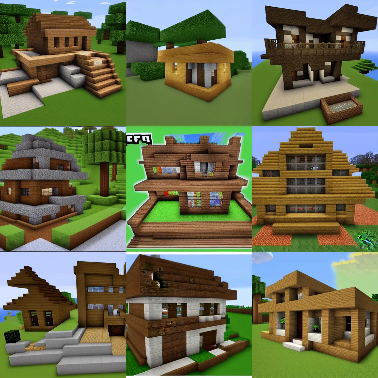 Prompt: minecraft house