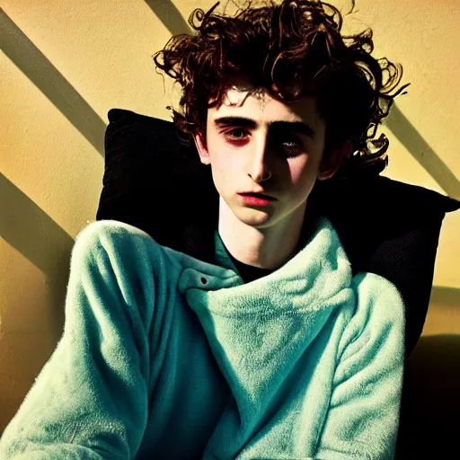 Image similar to timothee chalamet photographed by neil krug