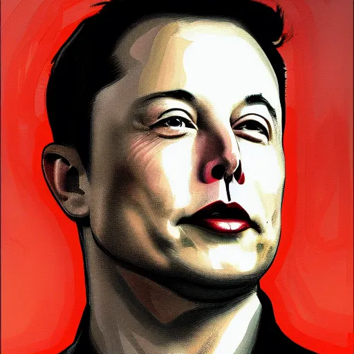 Image similar to painting of elon musk in the style of alex gray