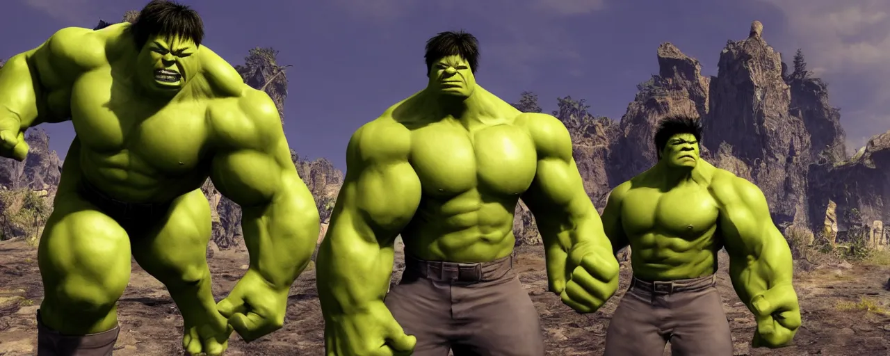 Prompt: Hulk unreal engine