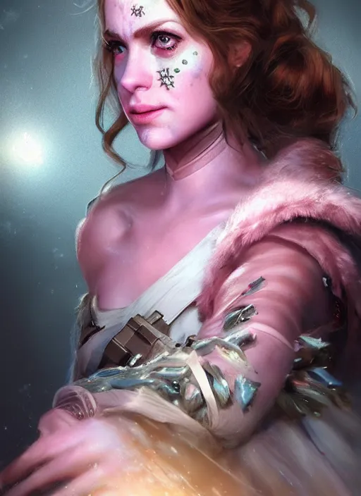 Image similar to a gorgeous princess, detailed Star Wars face paint, 8k render, ultra realistic, soft lighting, artstation, Annie Leibovitz, artgerm