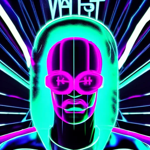 Image similar to vaccine man, portrait, vaporwave, synthwave, neon, vector graphics, cinematic, volumetric lighting, f 8 aperture, cinematic eastman 5 3 8 4 film, photorealistic