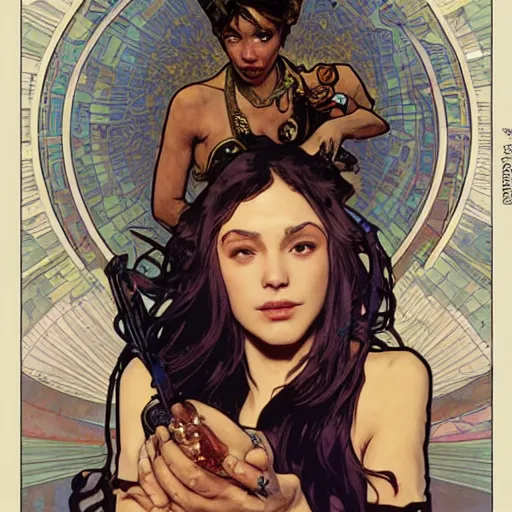 Image similar to crackhead with lord smoking crack cocaine by mcfarlane, alphonse mucha, artgerm and greg rutkowski and magali villeneuve. drug addicts