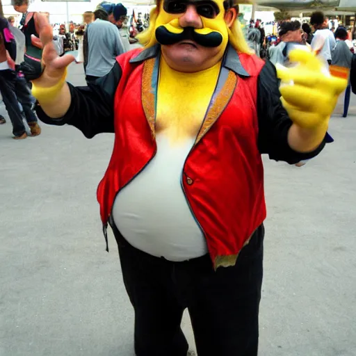 Image similar to Full-Cosplay Wario, played by Ron Jeremy, 2011 Comic-Con, blog-photo