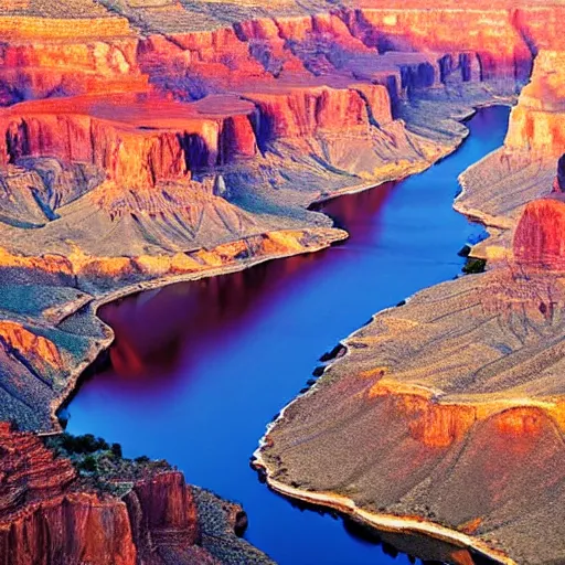 Image similar to picnic at the bottom of the grand canyon, helicopter, golden hour, photography